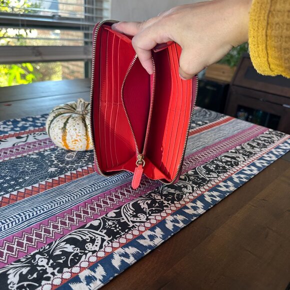 Christian Louboutin Red Panettone Zip Wallet, Vintage, Preowned - Picture 9 of 14
